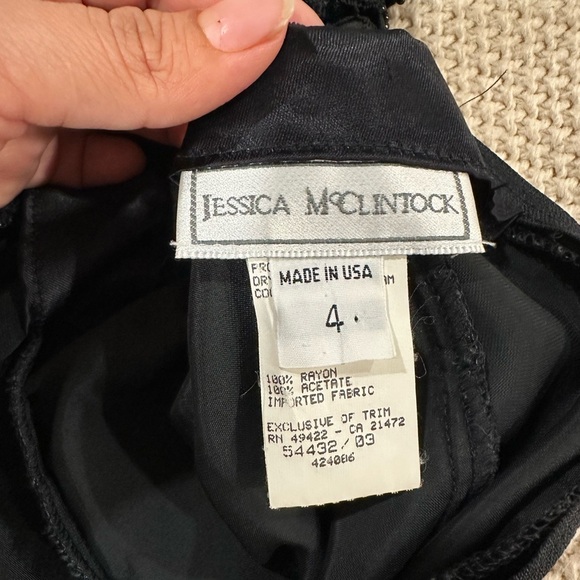 Jessica Mc Clintock vintage Elegant Black Evening Gown - Picture 9 of 10